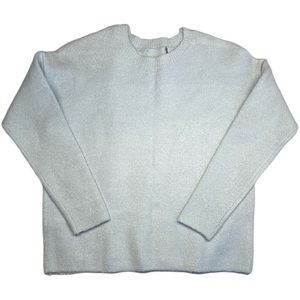 Vintage crewneck sweatshirt size medium light blue fluffy knitted sweater